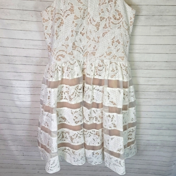 Aidan by Aidan Mattox Sleeveless Lace Fit & Flare Cocktail Party Dress, sz 4 - Picture 14 of 16